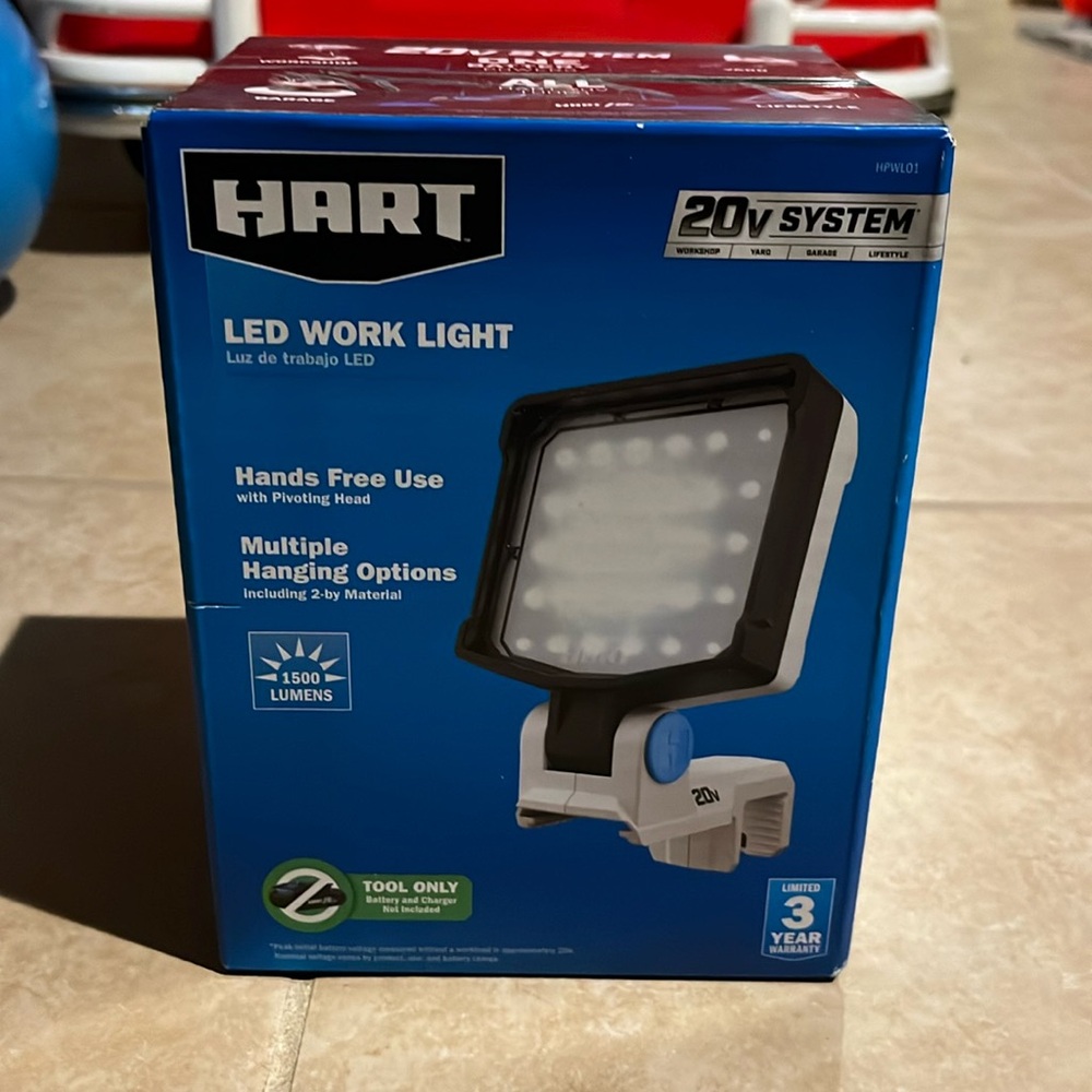 HART 20-Volt Cordless LED Work Light (Battery Not Included)